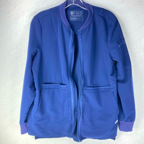 FIGS | FIONx Bellery Scrub Jacket Navy Blue (size Medium) - Picture 1 of 8